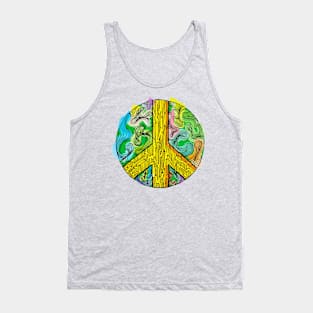 Peace symbol aquarel abstract art Tank Top